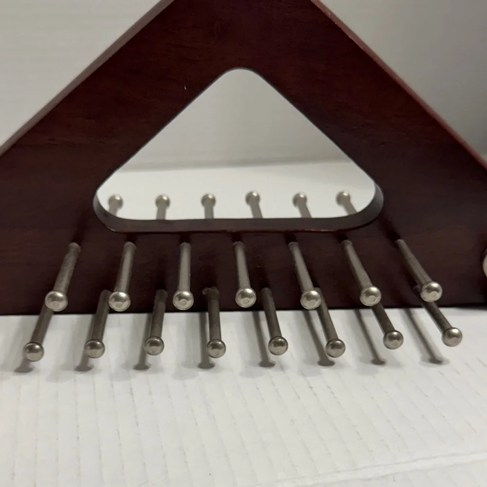Wooden Tie Hanger with Metal Hooks